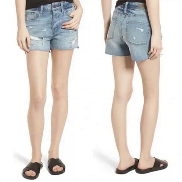 NWOT Treasure & Bond Foster Boyfriend High Rise Distressed Jean Short Size 27 - Picture 1 of 9